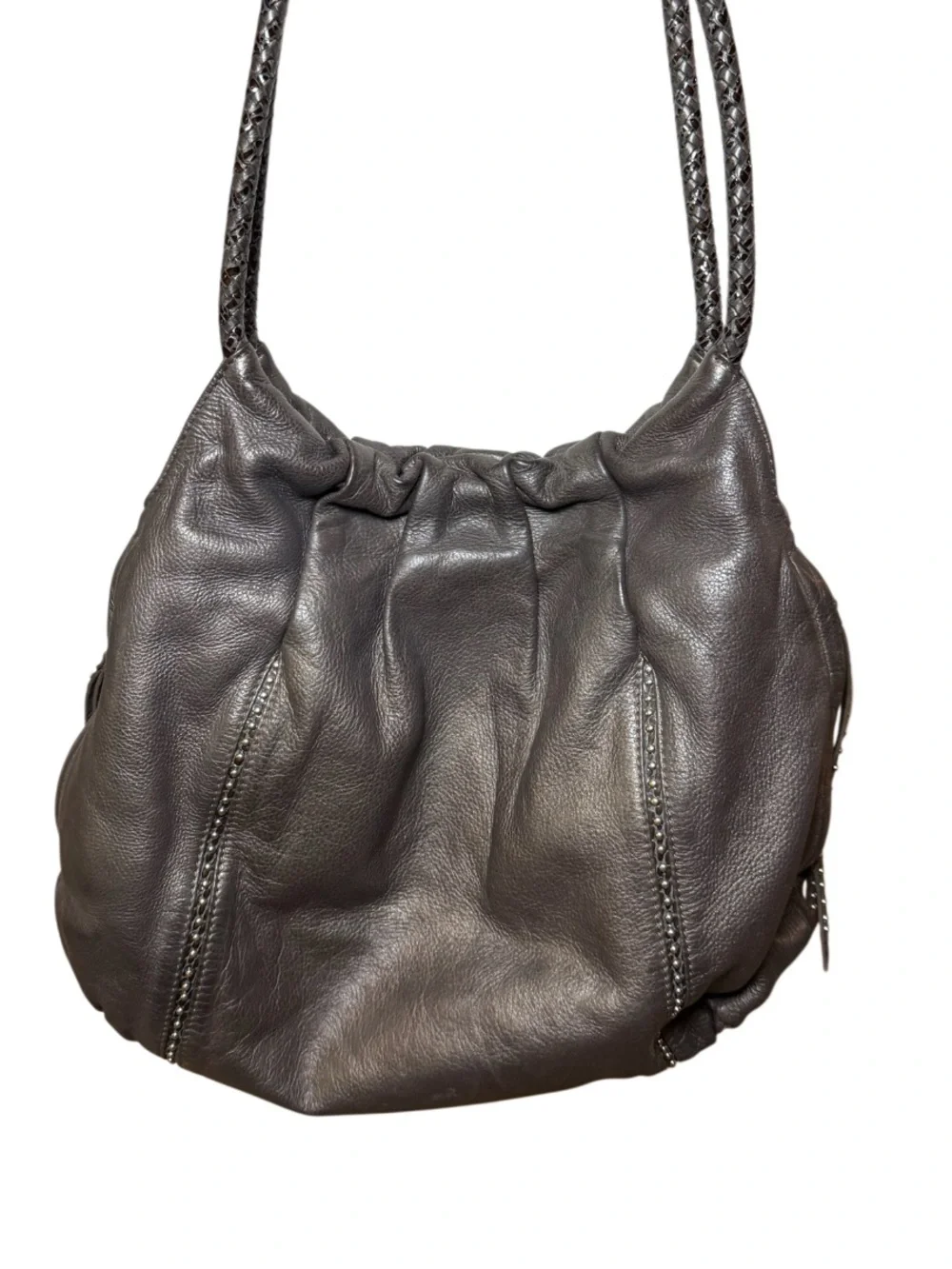 Brighton Classic Greta Garbo Pewter/ Bronze Shoulder Bag - Versatile Tote